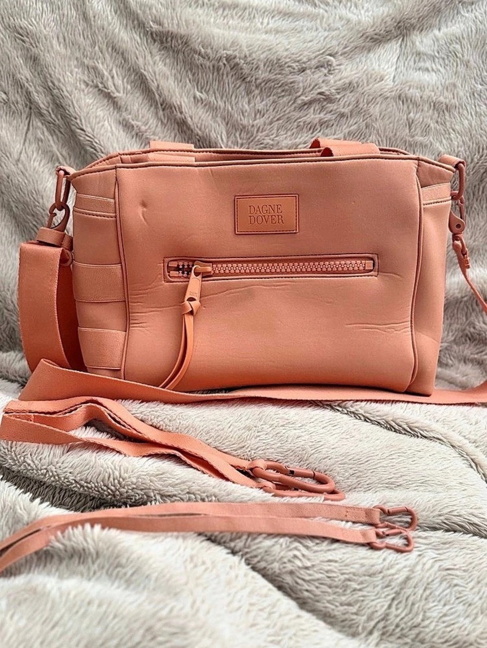 Dagne Dover Wade Diaper tote Bag Small peach color